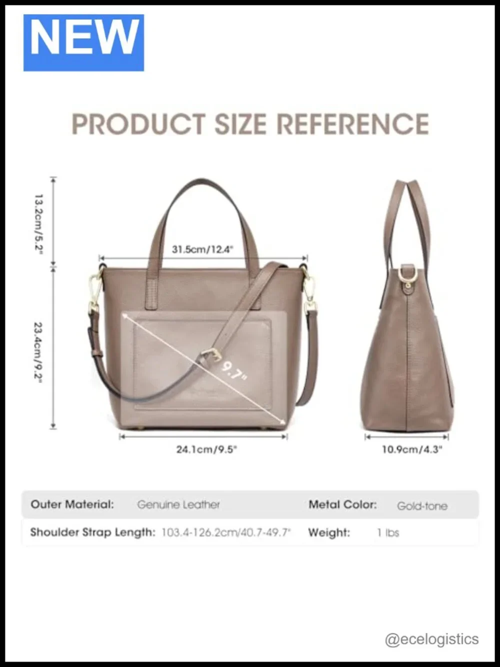 Leather Tote Bag for Women, Shoulder Crossbody Handbag Top Handle